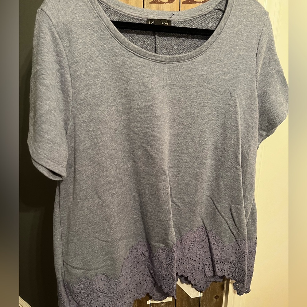 Lane Bryant top. Never worn. Embroidered bottom - see photo